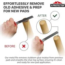 New X-Tector Furniture Pads Preparation Set - IncludMetal File, Microfiber Cloth & 20 Cleaning Wip- Furniture Surface Prep Kit For Easy Installation Of Furniture Pads! - Prep Set - View 2