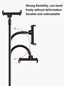 1个加厚鹅颈平板电脑/手机支架，适用于床、床边、书桌、床头板、桌子、沙发、躺床等场景，兼容iPad Mini、Pro、Air、Kindle、Switch、Galaxy Tab等平板电脑，是送给朋友和情人节的绝佳礼物。兼容、安卓手机，也是生日、送给家人、朋友的礼物，适合办公室、宿舍和家庭使用。360度旋转手机支架，承重力强。 - 彩色 - 查看 5
