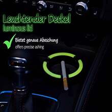 1pc Glow In The Dark Car Ashtray Cigarette Self-Extinguishing Cup Car Ash Holder Portable Truck Home Office PORTABLE ASHTRAY - Multicolor - View 7