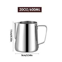 Bình tạo bọt sữa 12oz, vòi phun hơi nước cho máy pha cà phê espresso, bình hấp sữa bằng thép không gỉ để tạo hình cappuccino latte art, kèm bút trang trí, thích hợp cho mùa tựu trường. - Nhiều màu - Xem 12