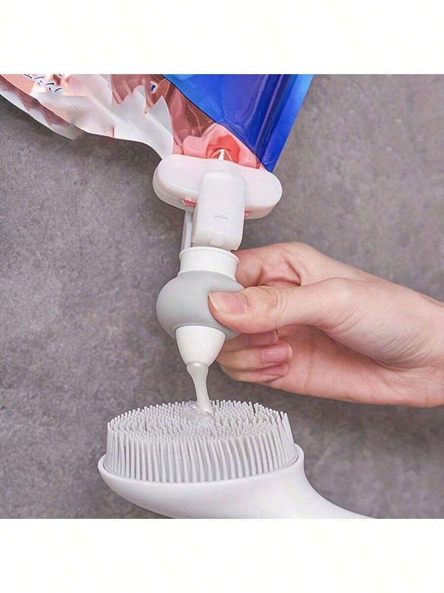 可重复使用的沐浴露分配器，带泵头、悬挂式补充瓶和流量控制装置，适用于在浴室补充洗发水和沐浴露。 - 彩色 - 查看 1