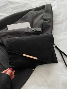 Elegant New Niche Design Fashion Envelope Bag For Women - Black - View 6