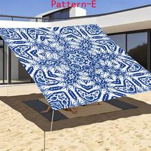 1pc 2D Digital Print Sun Shade Cloth, 5 Different Bohemian Pattern Styles, Features Include Printed Pattern, Windproof, Detachable, Lightweight, Semi-Shading, Dustproof, Durable