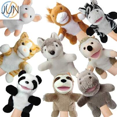 3 pcs Muñecas de mano de animales de dibujos animados (envío aleatorio de estilos)