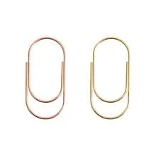 36pcs 2inch Jumbo Paper Clips With Clear Box, Rose Gold And Yellow Gold, Funny Cute Paperclips Bookmarks Planner Clips For Fun Office Supplies Schoolsss Gifts Wedding Decoration - Jumbo36pcs - View 1