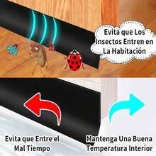 KOKILA 1 Roll 5 Meters Door Seal Strips, Door Dust Guard, Door Crack Weather Stripping, Self-Adhesive Wear-Resistant Windproof Strips, Used For Sealing Door Cracks, Sound Insulation And Anti-Collision, Wind And Rain Protection, Waterproof And Insect Repellent (Three Colors Available) - 深灰色 - 查看 7