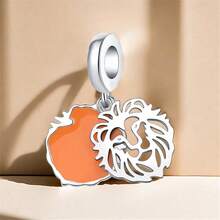 Cute Panda Animal 925 Sterling Silver Charms For Bracelets And Necklace Dangle Pendants Butterfly Elephant Dog Bead Jewelry Present For Women Family Friends - 橙銀獅子吊墜 - 查看 4