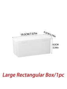 1pc Transparent Nail Polish Organizer Box With Cover, Nail Art Tools Storage Display Case - Clear - View 12