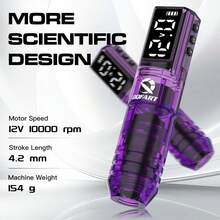 DQFART Wireless Tattoo Gun Kit, All-In-One Tattoo Machine Kit, Equipped With A 1600mAh Power Supply, Digital Display, Tattoo Pen Kit, Complete Tattoo Kit Suitable For Beginners, Including Tattoo Needles, Tattoo Ink, Tattoo Stencils And A Variety Of Tattoo Supplies.