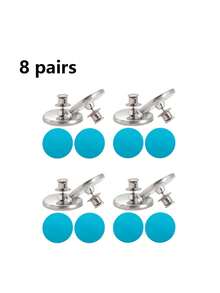 12pcs/6pcs/2pcs Magnetic Curtain Closures, Curtain Weighted Magnetic Clips With Nails, Multi-Use, Magnetic Curtain Clips, Keep Curtains Or Shower Curtains Tightly Against Wall, Prevent Blowing Away, Easy To Install Wall-Mounted Magnetic Clips, Suitable For Shower Curtains, Seams, Walls - Multicolor - View 14