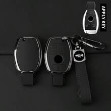 Ốp bảo vệ chìa khóa xe hơi bằng hợp kim kẽm, kiểu dáng thông minh, phù hợp với các dòng xe A, B, C, E Class GLS GLA GLK GLC CLS CLA AMG W204 W205 W212 W463 W176. - Mercedes - Xem 12