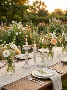 1pc/Set Vintage French Floral Candle Holder, Antique Bronze Furniture Decor, Retro Decorative Candle Holder, Home Decor, Perfect For Wedding Art Decor, Mother's Day Gift, Fireplace, Christmas Party, Housewarming Gift, Wedding, Restaurant, Party Candle Holder, Fireplace Decor Candle Holder, Decorative Column Candle Holder, Wedding, Home Decor, Holiday Party Decor - Multicolor - View 11