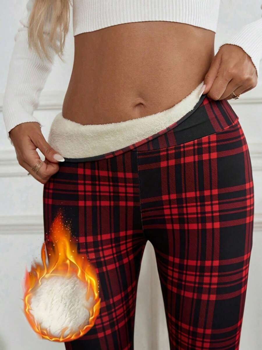 Women's Plaid Leggings - Elegant, Warm High-Waisted Leggings With Stretch, Fashionable & Slim-Fitting For Winter Women's 2025 New Style Winter Puffer Leggings Leggings -- Women's High-Waisted Fleece-Lined Embroidered Leggings Women's Leggings Women's Solid-Color Yoga Pants Women's Solid-Color Yoga Pants Women's Daily Casual Slim0-Fit Long Pants 2025 Women's Winter Christmas & Daily Fleece-Lined Leggings - Warm Soft Fabric, Pockets Design, Thickened Yoga Pants For Casual & Jogging 1-Piece Fall/Winter Fleece-Lined Thickened Yoga Leggings - Women's High-Waisted Solid Color Pants With Side Pockets, Suitable For Fitness, Sports & Daily Wear Women's High-Waisted Button Closure Fleece-Lined Leggings - Opaque Front Button Design, Tummy Control & Butt Lifting, Washable Warm Tights For Yoga, Running, Gym & Everyday Usefleece Lined Leggingspantalones De Invierno Mujeresgymleggings For Womenpantalones Para El Fríopantalones De Mujer Inviernoleggings - Phiên bản nâng cấp màu đỏ - Xem 1