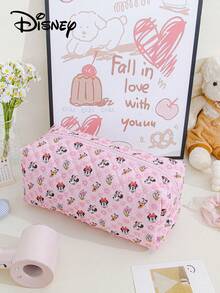 Disney Large Capacity Quilted Hair Dryer Storage Bag Multi-Pocket Design Inside Hair Dryer Holder Hair Tool Bag Multi-Functional Mickey & Minnie Pattern Storage Bag Official License Princess Storage Bag - Multicolor - View 3