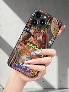 Selected Fashionable Persian Carpet Pattern Printing Products, Complete Set Of Mixed Color Phone Cases, Applicable Models I7PROMAX/I7 AR/15ProMaX/16PROMAX/GalaxyS22/23/S24/S23Plus/S24-Utra It Is A Daily Commuting Essential, Suitable As A Mother's Day Gift, Independence Day Gift, Valentine's Day Gift, Or Birthday Gift For Family And Friends - 黑色 - 查看 3