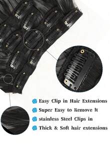 4pcs Water Wave Short Curly Hair Extensions, Increase Hair Volume, Create Beautiful Hairstyles - Brown - View 7