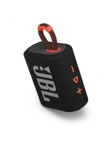 JBL Go 3 便携式迷你蓝牙音箱，无线音箱，IP67 防水防尘，音质震撼，低音强劲，5 小时播放时间，适合居家、户外和旅行，多种颜色可选 - 黑橙色 - 查看 4