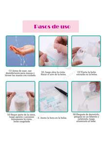 Extractor Saca Materna Manual Lactancia Recolect Leche Bolsa - Rosa Pálido - Ver 10