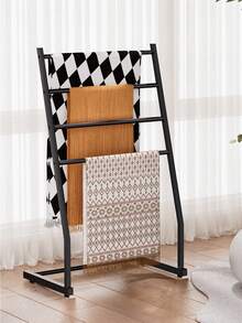 金属毛巾架 | 立式毛巾杆架、毯子梯架、超大浴巾晾晒展示架、泳池毛巾架 - 彩色 - 查看 3