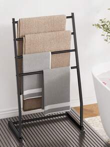 金属毛巾架 | 立式毛巾杆架、毯子梯架、超大浴巾晾晒展示架、泳池毛巾架 - 彩色 - 查看 8