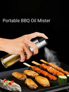 1 Glass Spray Bottle, Suitable For Air Fryers, Grills, Baking And Even As A Kitchen Oil Sprayer, Less Fat And Oil, Practical And Easy To Clean, Kitchen Spray Bottle, Grill Spice Glass Bottle, Vinegar Spray Bottle, Spice Bottle, Suitable For Everyday Use - Multicolor - View 1