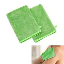 沐浴去角质手套，带挂环的身体去角质手套，用于沐浴、面部水疗、洗手、深层清洁去除死皮的磨砂去角质手套，男女通用