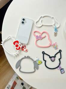 Sanrio Hello Kitty卡通腕带手机挂绳，可爱卡通大头硅胶手机挂绳，防丢腕带，钥匙扣吊坠，兼容安卓及大多数智能手机，送给妈妈、家人、朋友、孩子、生日、节日的礼物 - 彩色 - 查看 5