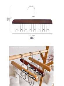 1/2pcs Hangers With 8 Hooks, Suitable For Wardrobe Bra Hangers, Vest Hangers,Popular Rotatable, Wooden Hangers,Closet Hangers, Space Saving Hangers, Wardrobe Storage Racks And Storage Space For Dormitories And Apartments, Can Store Vests, Bras, Scarves
