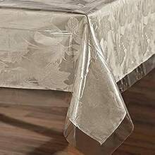 1OO% Waterproof Rectangle PVC Tablecloth - 70 X 120 Inch - Oil Proof Spill Proof Vinyl Table Cloth, Wipe Clean Table Cover For Dining Tables, Buffet Parties And Camping, Crystal Clear - CrystalClear70inchx120inchRectangular - View 1