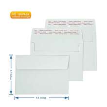 Sobres de invitación A6 (200 piezas 4.7x6.5 PULGADAS) - Diseño sin ventana, sobres de papel blanco de 120 g/m² con cierre rápido imprimible para invitaciones, tarjetas de felicitación, fotos, facturas - 200 piezas 4,7 x 6,5 pulgadas - Ver 4