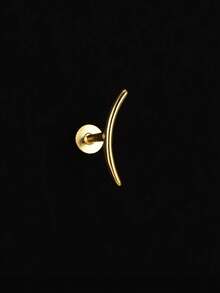 1只925纯银星星耳钉，女士耳环，扁平耳骨钉，适合日常佩戴、婚礼、派对、订婚、圣诞礼物，精致珠宝 - 金色 - 查看 12