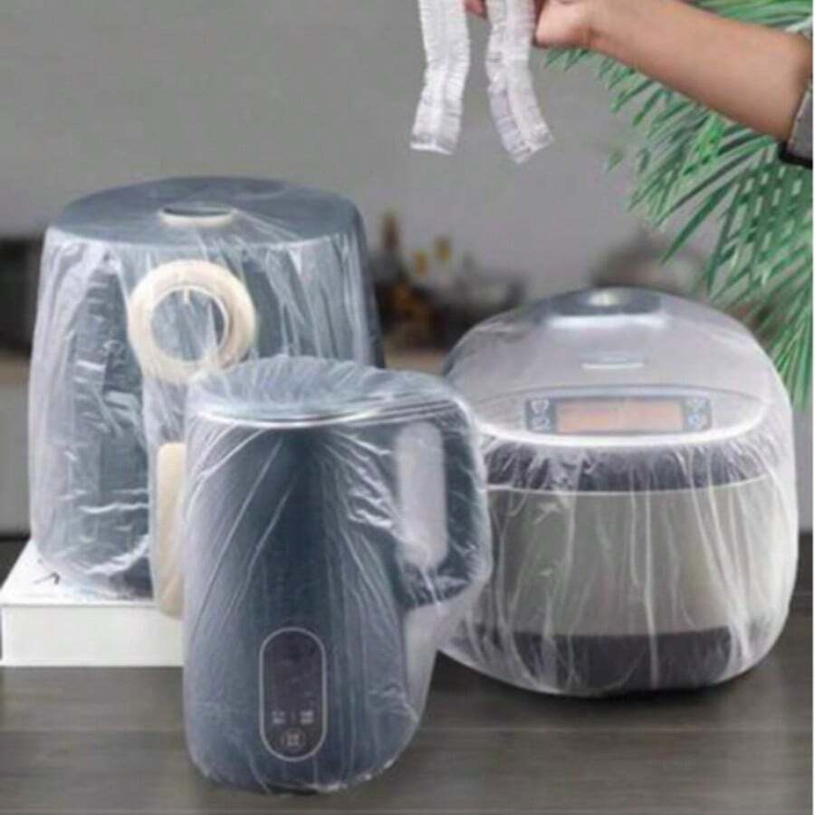 20pcs/1pc Universal Plastic Transparent Dust Cover, Suitable For Home Appliances Such As Microwave Oven, Electric Fan, Rice Cooker, Baking Tray, Microwave Oven