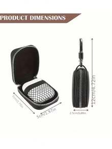 “别碰我的包”收纳袋，钥匙包，零钱包，包饰，兼容保护套，PU合成革材质，带网状口袋和钥匙扣 - 柔软便携收纳袋，耳机盒，蓝牙耳机保护套，兼容 Pro/1/2/3，USB线接口，适合旅行或日常携带，可收纳无线耳机、蓝牙耳机、SD存储卡、钥匙、零钱、数据线等。 - 彩色 - 查看 10