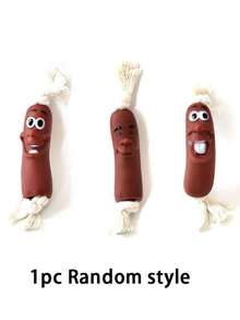 1pc/3pcs Funny Sausage Shaped Dog Chew Toys - Made Of TPR Material, Durable & Bite-Resistant, Pet Interactive, Top Choice For Dogs To Relieve Boredom - Multicolor - View 15