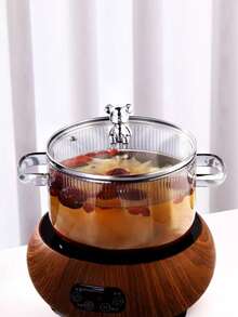 1个熊形玻璃锅，多功能厨房锅，采用高硼硅玻璃制成，具有耐热、耐寒、耐用等特点，适用于明火和电陶瓷炉等各种加热方式。 - 彩色 - 查看 7