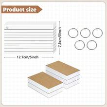 White Index Cards, 7.62x12.7 Cm Loose-Leaf Flashcards With Lines On Both Sides, Thick Note-Cards For Studying And Learning In School Or College,Back To School