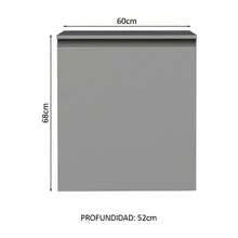 Gabinete Bajo Cocina Madesa Nice Suspendida con 1 Puerta 10 - Gris - Ver 2