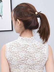 New Lace Collar Decor Pullover Vest For Women, Stretchy Plus Size Undershirt For Autumn/Winter - Multicolor - View 8