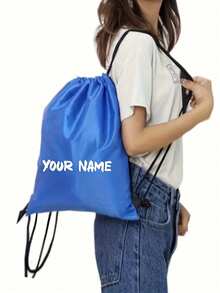 Customizable Backpack, Essential For Back To School Season. Customizable Gym Bag - Personalized Text/Logo, Drawstring Closure, Multiple Color Options (Purple, Pink, Etc.) - Suitable For Women, Soccer Gift, Ideal For Sports Enthusiasts, Sturdy , Sports Design, Travel Accessory, Gym Essential, Soccer Gift For Boys, Gift For Him, Gift For Her, Valentine's Day Gift, Ideal Valentine's Day Gift For Him - Multicolor - View 8