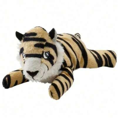 IKEA DJUNGELSKOG 尤恩格斯庫格迷你虎 13 厘米聚酯超柔軟 18 個月 + 適用 可機洗 適配兒童房可愛擺件與口袋小玩伴