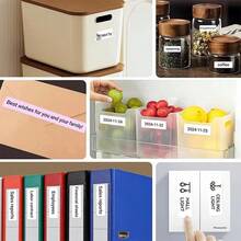 Marklife 热敏标签贴纸,白色/彩色/透明,UV纸,兼容 P15、P12、P11、D30、Q30 标签打印机,适用于家庭办公室标签制作 - 彩色 - 查看 7