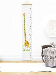 1件装恐龙家族加厚帆布身高测量图，儿童身高尺，5-18岁儿童成长记录，蝴蝶女孩可爱帆布墙饰，90-200厘米身高测量 - 彩色 - 查看 6