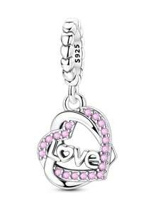 1. 爱心龙吊坠纯银手链项链配饰，适合日常佩戴或作为生日礼物