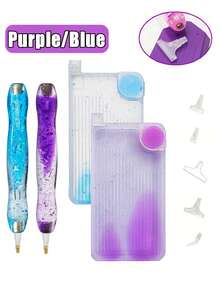 5D DIY Handmade Diamond Painting Art Accessories, Gradient Two-Color Diamond Painting Dot Diamond Pen And Tray, Multifunctional Replacement Pen Tip, Gift For Diamond Painting Art Beginners And Enthusiasts - Multicolor - View 11