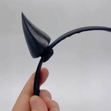 Women Headband With 3D Devil Horns 3d Lightweight Devil Horns Headband - SBlack - 查看 4