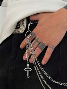 A-Hop Punk Metal Chain Pants Chain With A High-End Feel, Men's Rock Jeans Waist Chain - Multicolor - View 5