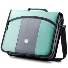 Zipper Binder 3 Ring, Round Ring Binder With 600 Sheets Capacity, Expanding Files, Handle And Shoulder Strap Included, Green - Màu xanh lá - Xem 1