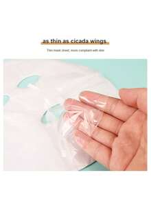 200/100pcs Disposable Plastic Facial Mask Applied To Beauty Salons For Household Wet Compress Fresh-Keeping And Moisturizing PE New Material Transparent Facial Fresh-Keeping Film