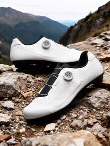 专业骑行锁鞋，男士硬底山地车锁鞋 - 白色 - 查看 6