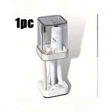 Toothbrush Holder Cup Set 1PC – Mouthwash Cup & Toothbrush Organizer For Students, Couples & Bathroom Use - White - View 1